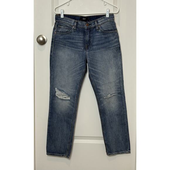 Hudson Denim - Hudson Jessi Boyfriend Jeans Womens 26 Cropped Distressed Blue NWT